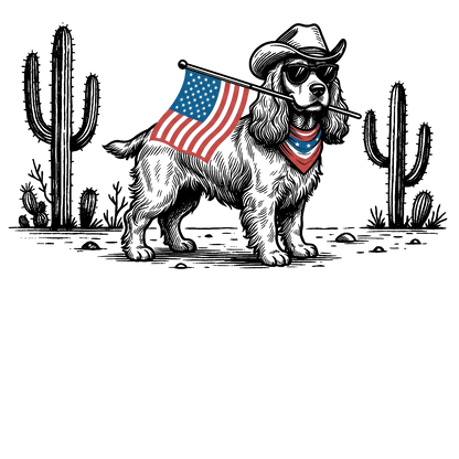 Comfort Colors® Patriotic Western Cowboy Dog Shirt – 4th of July USA Flag Dog Lover Tee