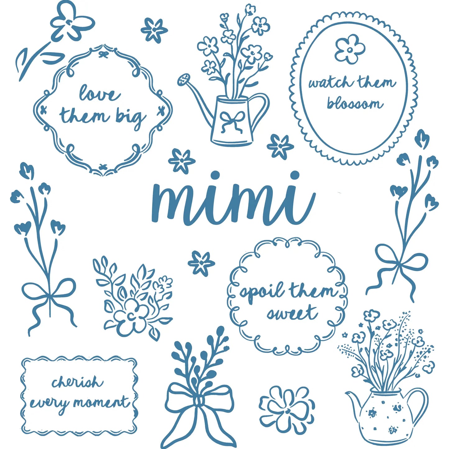 Comfort Colors® Custom Floral Grandma Shirt – Personalized Mama & Nana Flower Tee