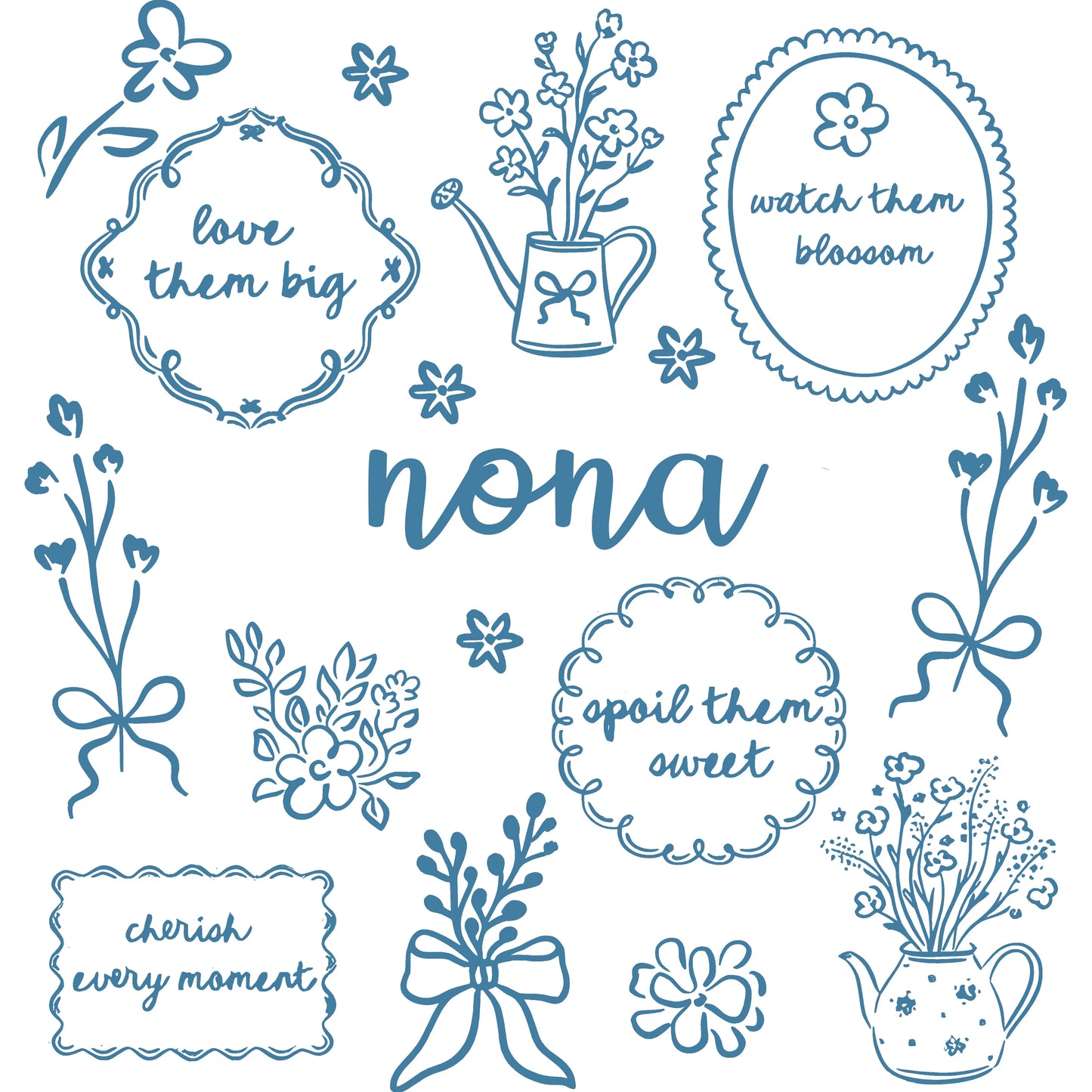 Comfort Colors® Custom Floral Grandma Shirt – Personalized Mama & Nana Flower Tee