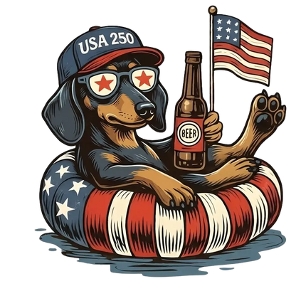 Comfort Colors® Funny 4th of July Dachshund Shirt – Patriotic 250th Anniversary Dog Lover Tee