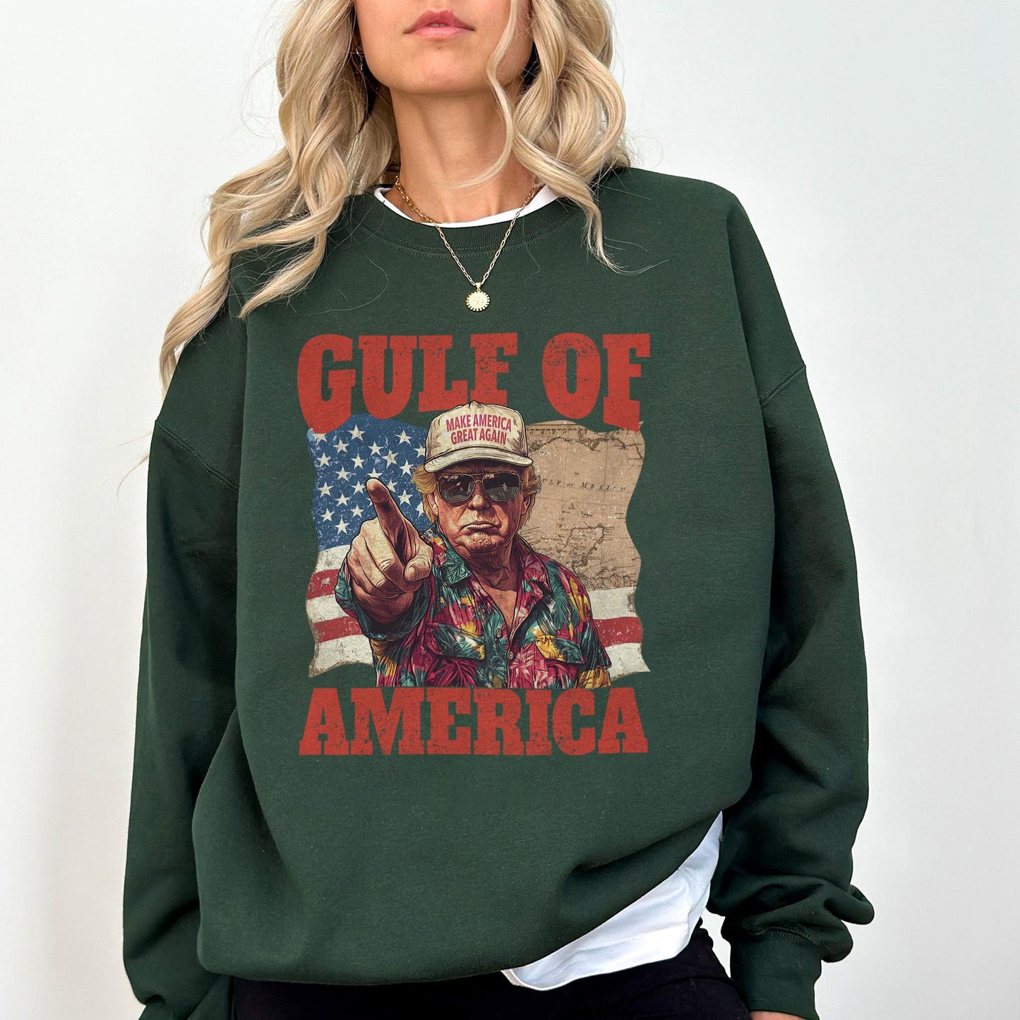 Funny Trump Gulf of America SweatShirt, Viral Gulf of Mexico to Gulf of America, Gulf of America Trump Shirt, Funny Trump Shirt