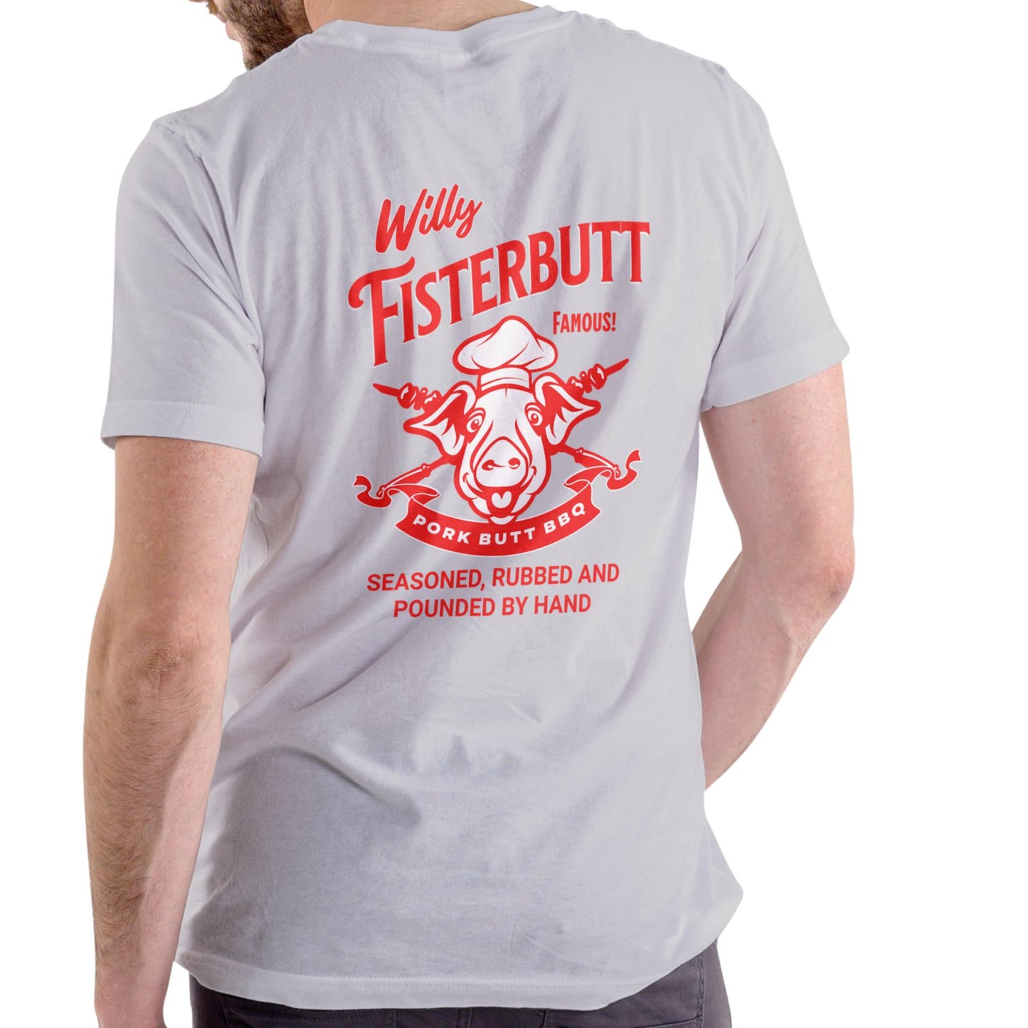 Willy Fisterbutt Pork Butt BBQ T-Shirt – Funny & Bold BBQ Lover Tee!