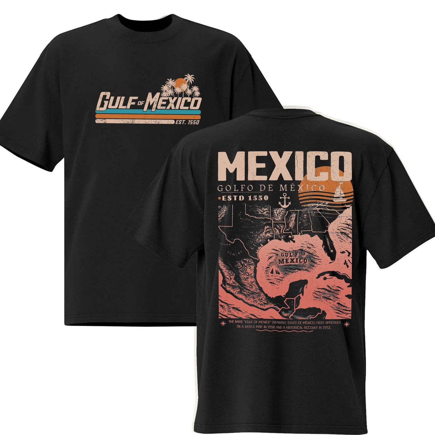 Gulf of Mexico 2-Sided Retro Shirt – Vintage Coastal Vibes!