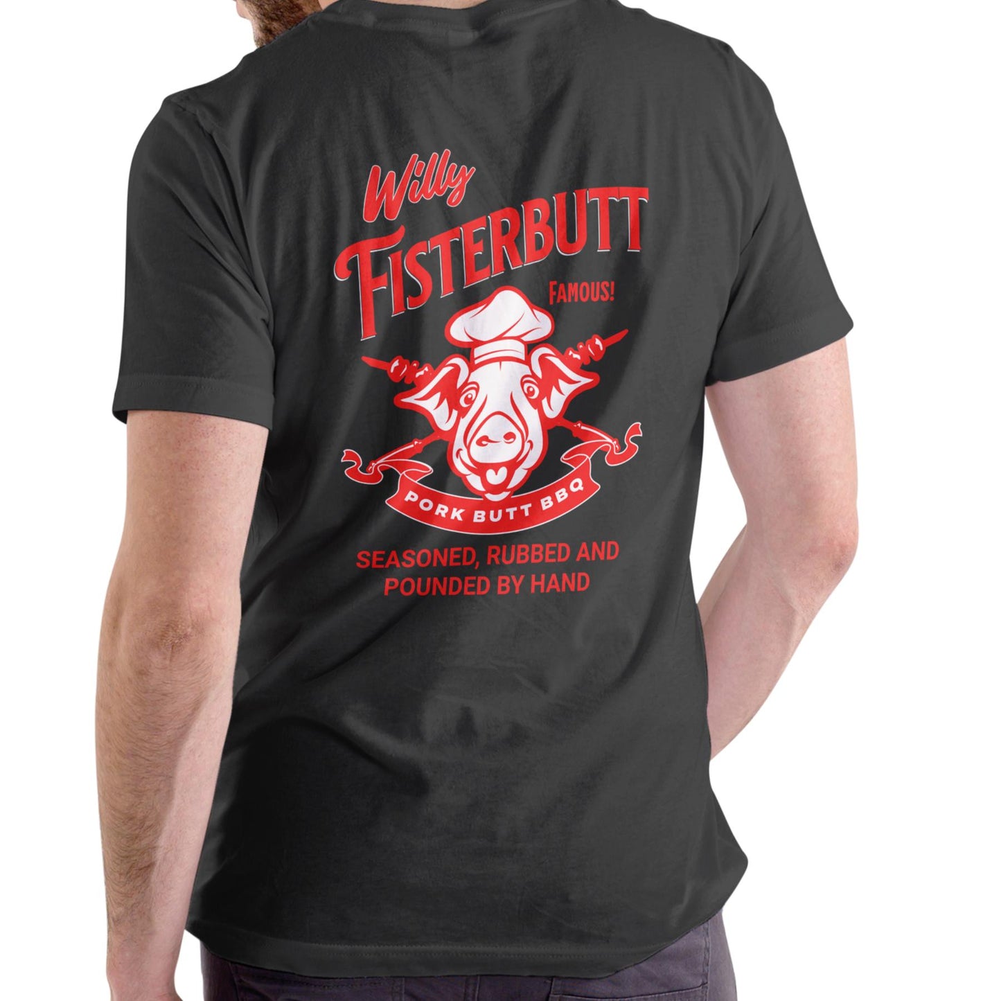 Willy Fisterbutt Pork Butt BBQ T-Shirt – Funny & Bold BBQ Lover Tee!