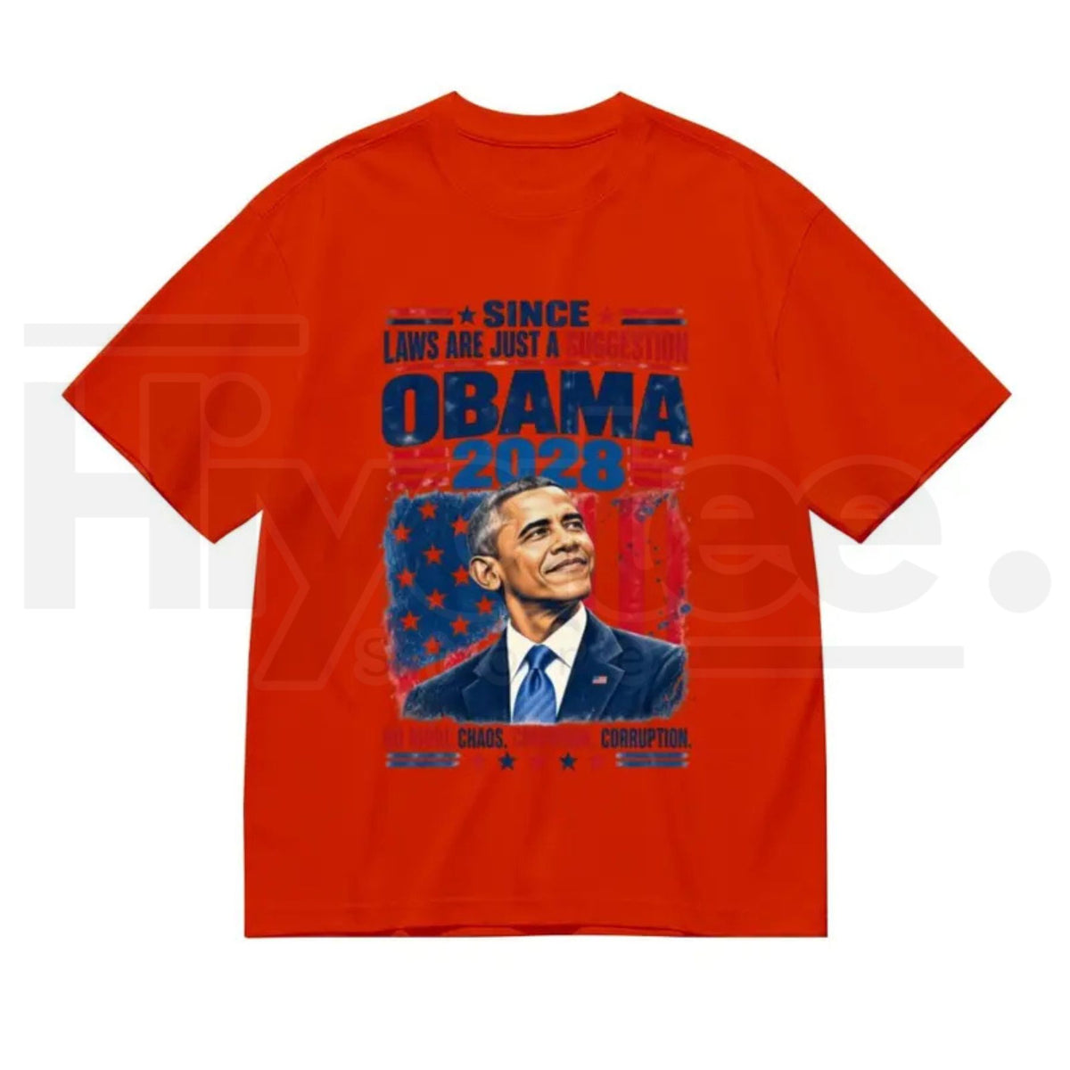 Obama 2028 Typography T-Shirt