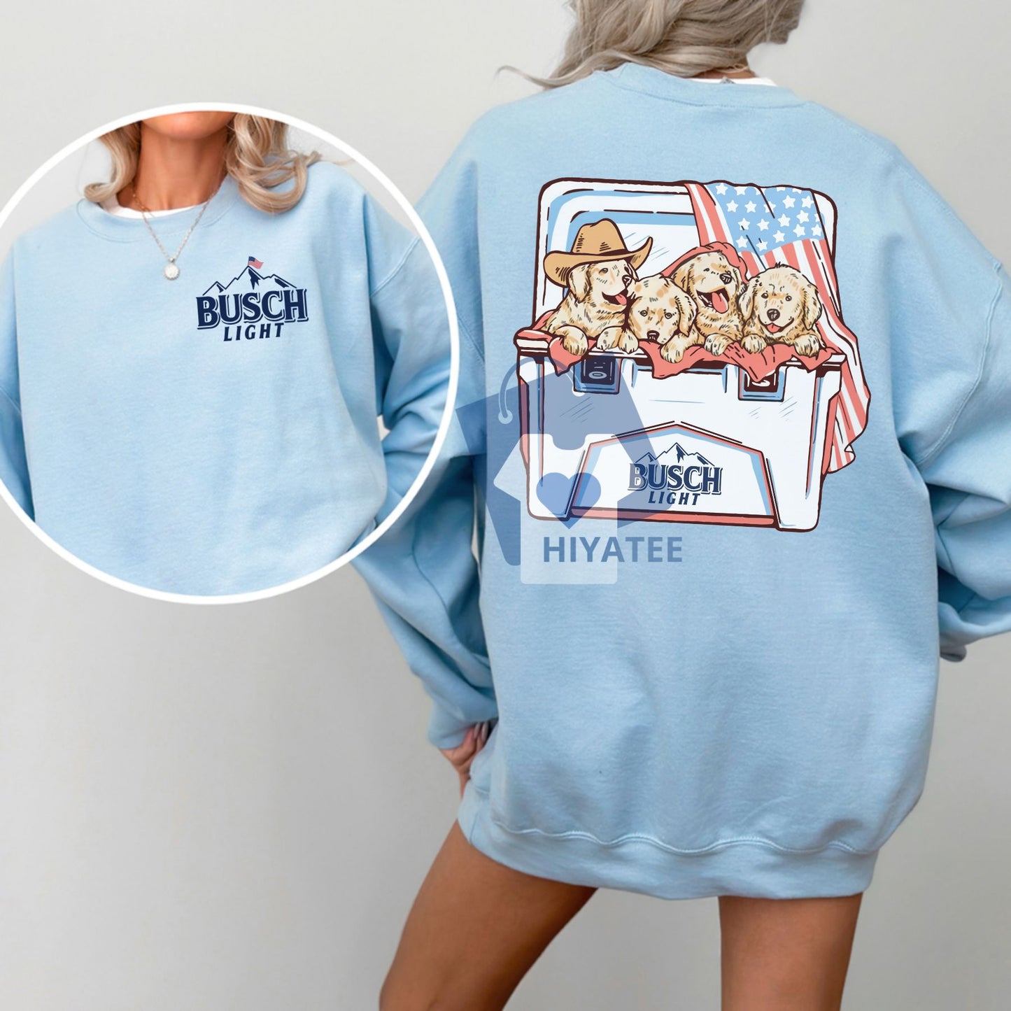 Dogs and Beer Sweatshirt – 4th of July Patriotic Pullover for Men & Women