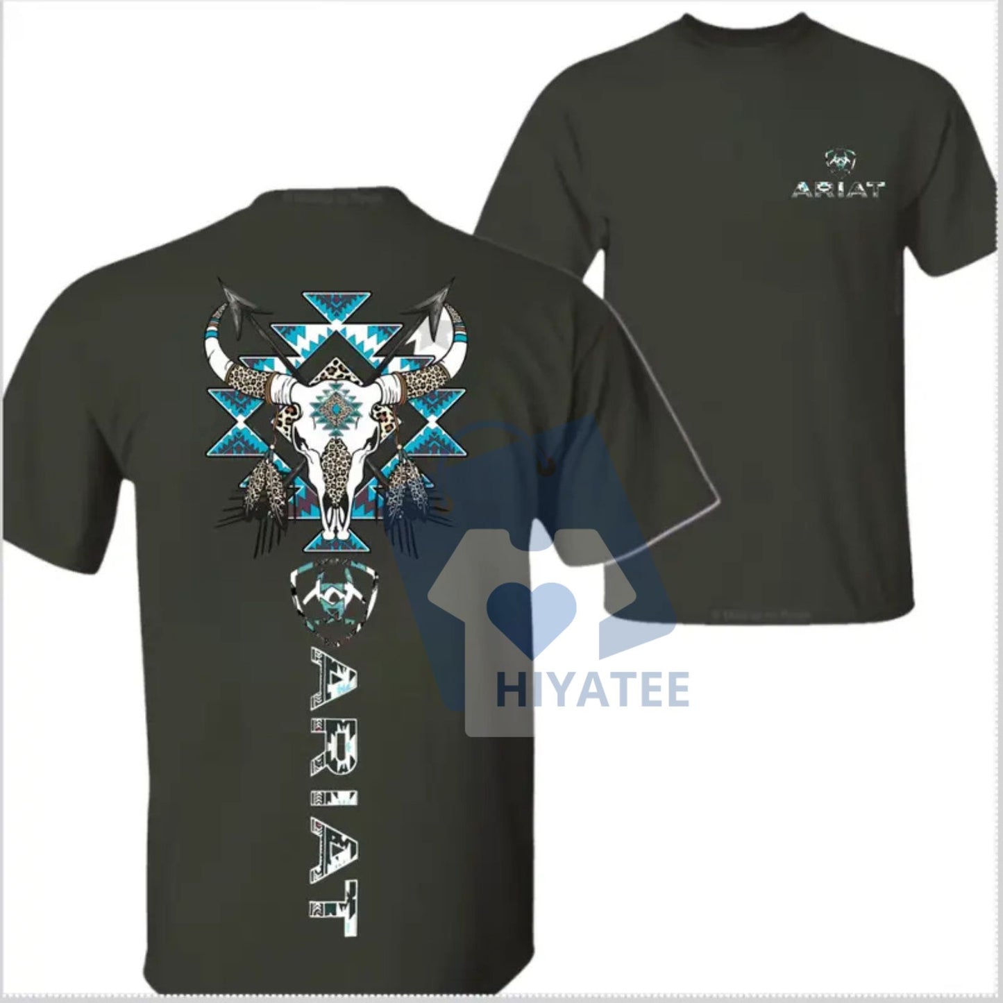 Ariat Western Tribal Bull Skull T-Shirt – Rodeo Style Graphic Tee