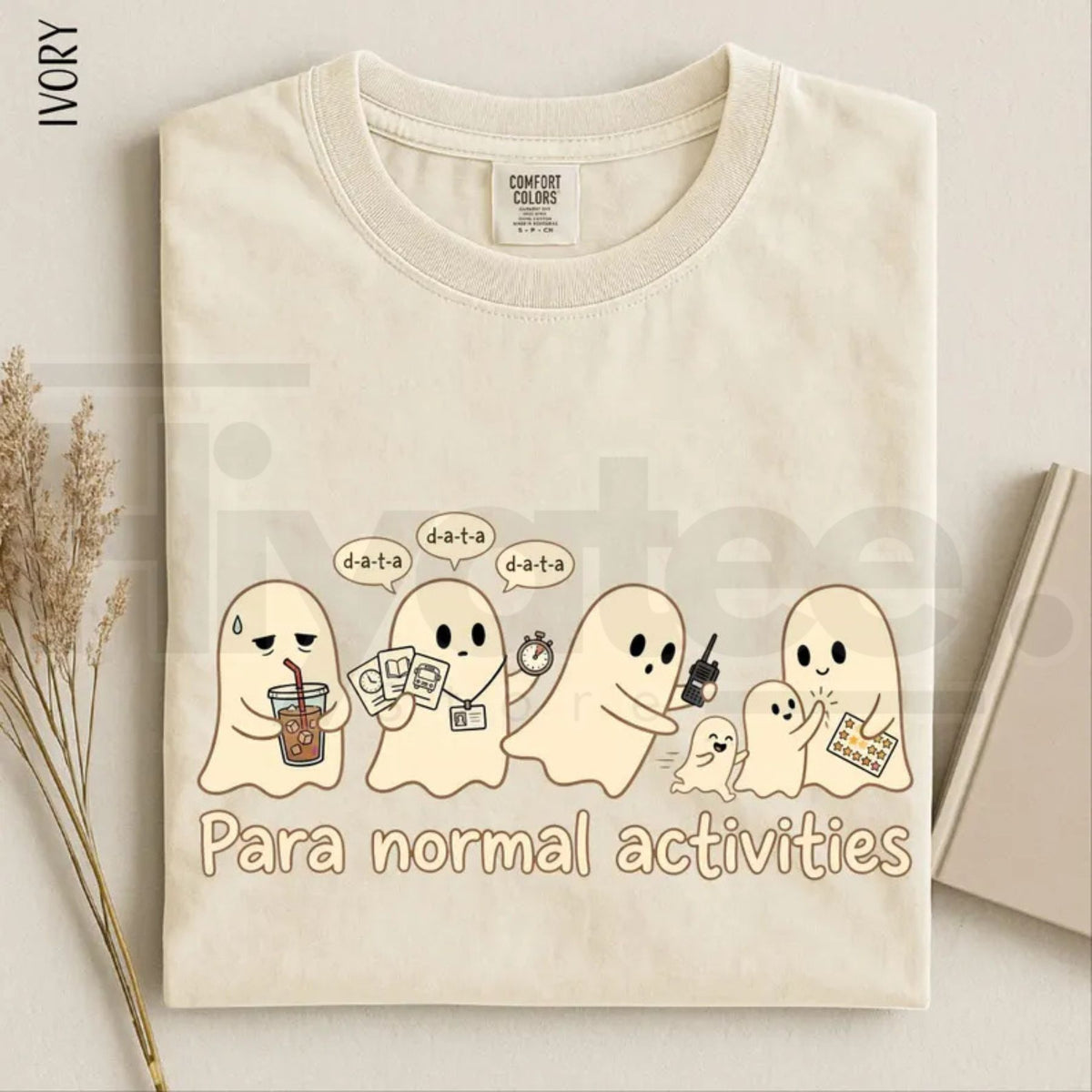 Para Normal Activities Shirt Funny Ghost Paraprofessional Teacher Halloween Tee