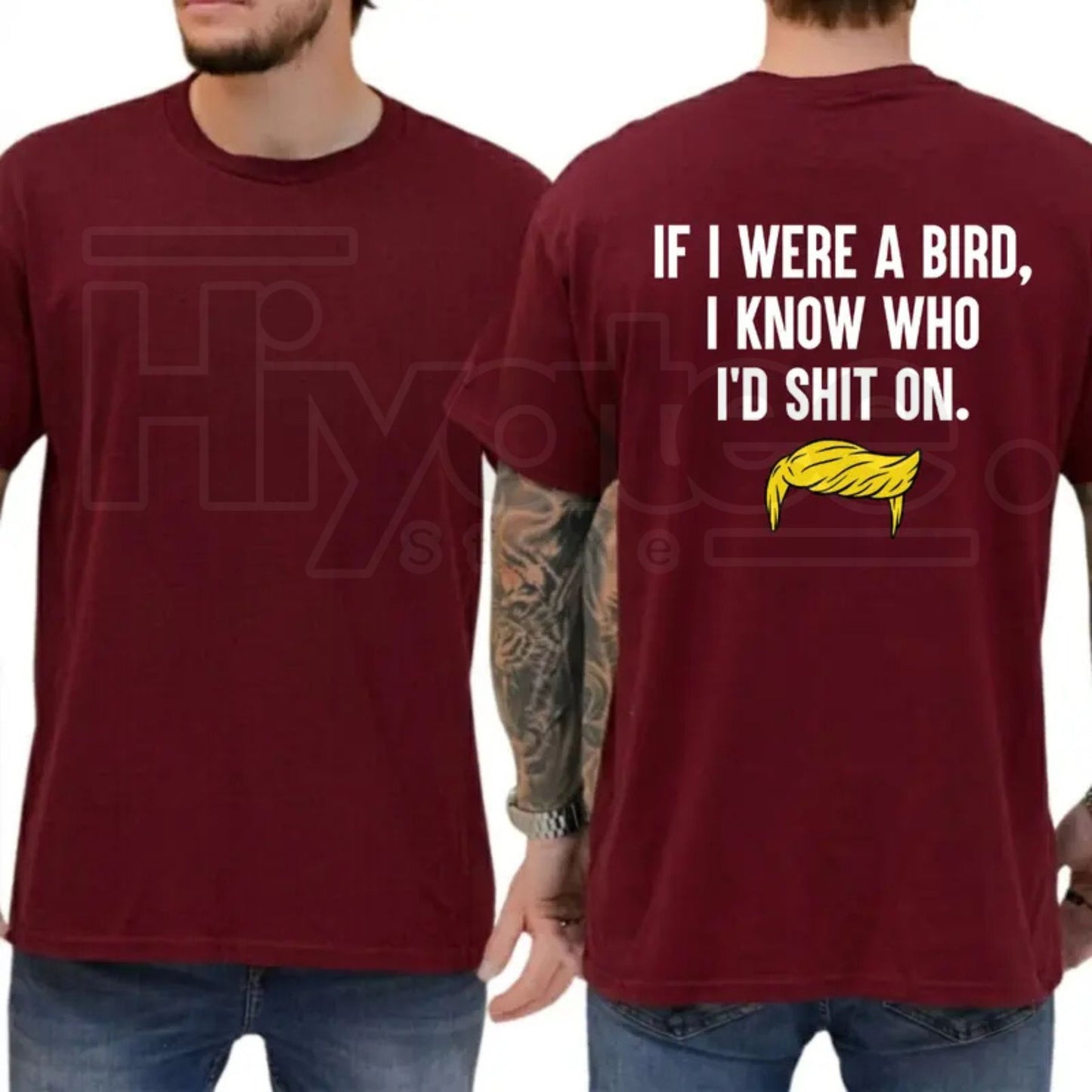 If I Were A Bird I Know Who I’d Shit On T-Shirt – Funny Political Humor Tee, Sarcastic Liberal & Democrat Shirt