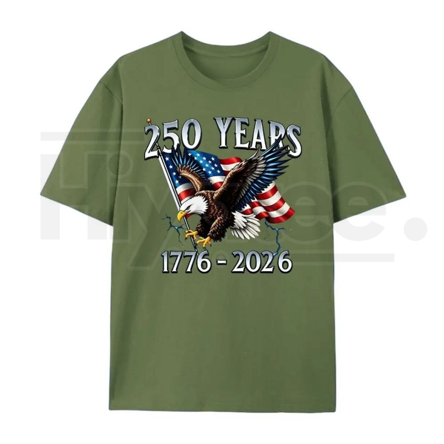 "250 Years of Liberty" – 1776-2026 Eagle & USA Flag Graphic Top