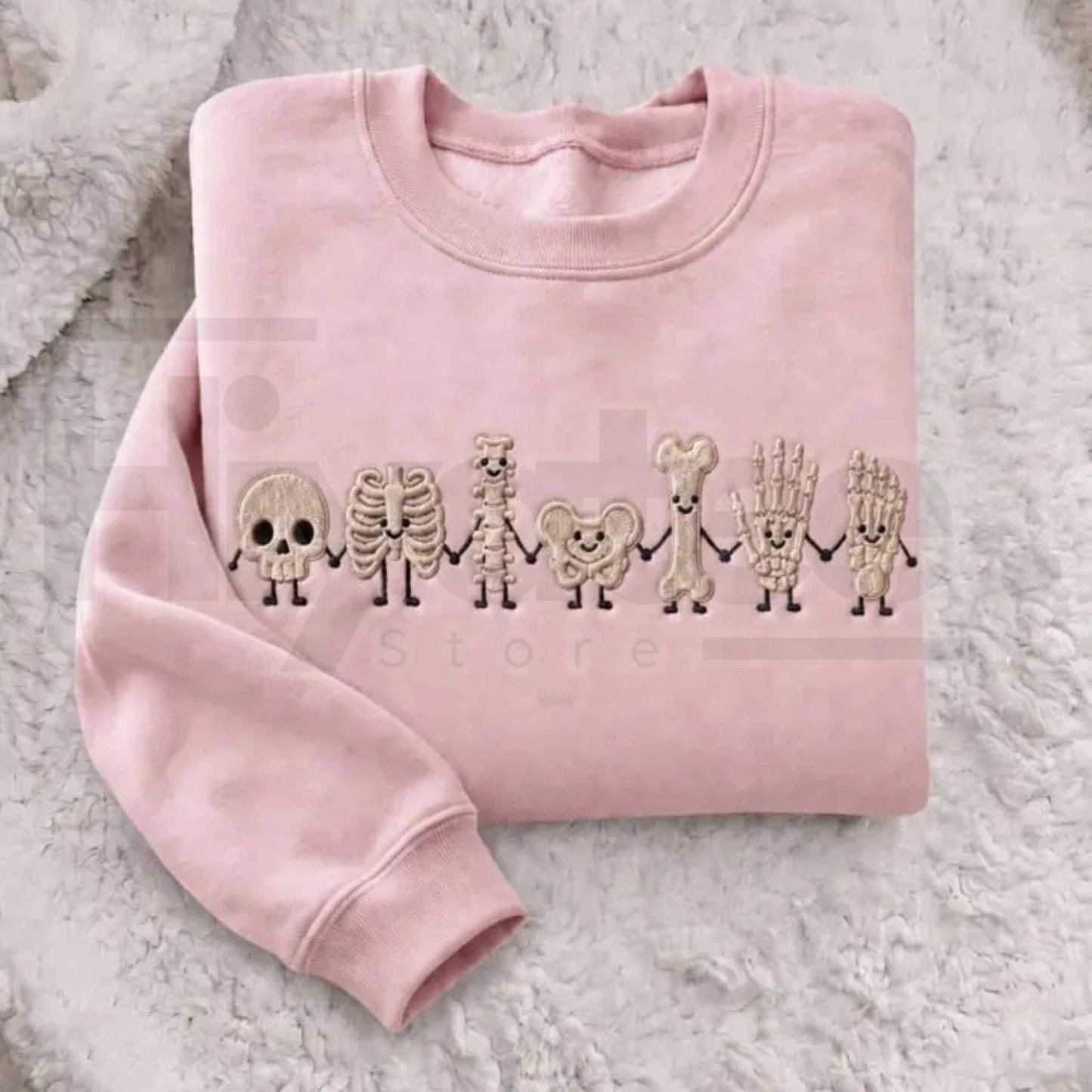Radiology Tech Skeleton Embroidered Sweatshirt – Cute X-Ray Tech Crewneck & Rad Tech Gift
