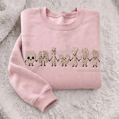 Radiology Tech Skeleton Embroidered Sweatshirt – Cute X-Ray Tech Crewneck & Rad Tech Gift