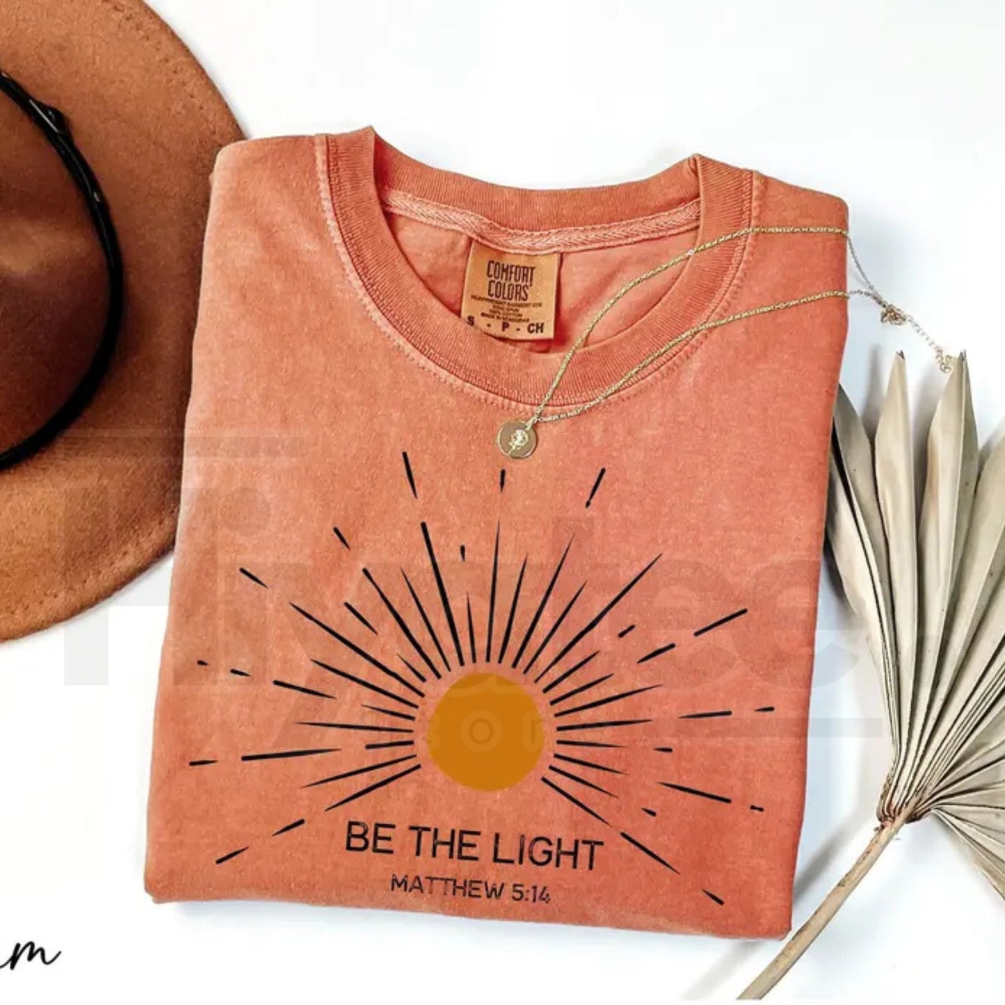 Comfort Colors® Be The Light Shirt – Trendy Bible Verse & Religious Faith Graphic Tee