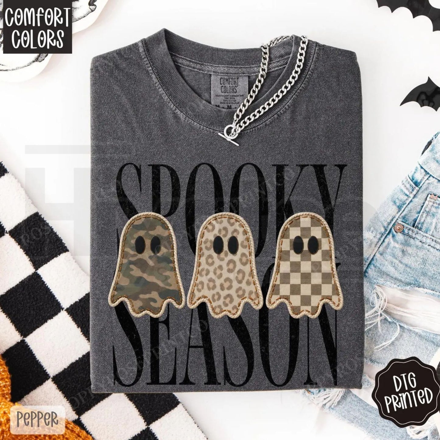 Spooky Season Shirt Comfort Colors Trendy Halloween Women's Tee