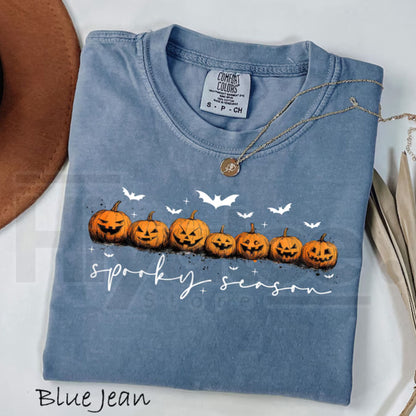 Comfort Colors Spooky Season Pumpkins Halloween Ghost Pumpkin Bat Shirt