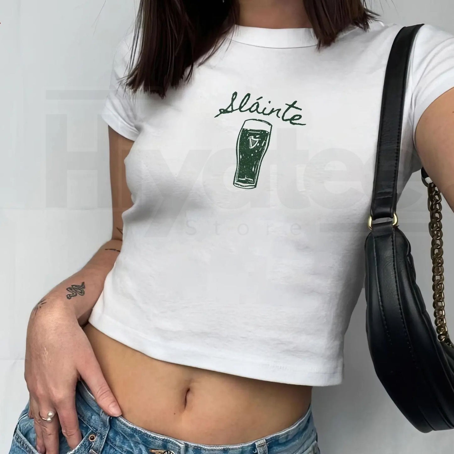 Sláinte Guinness Baby Tee – Irish Beer St. Patrick's Day Crop Top