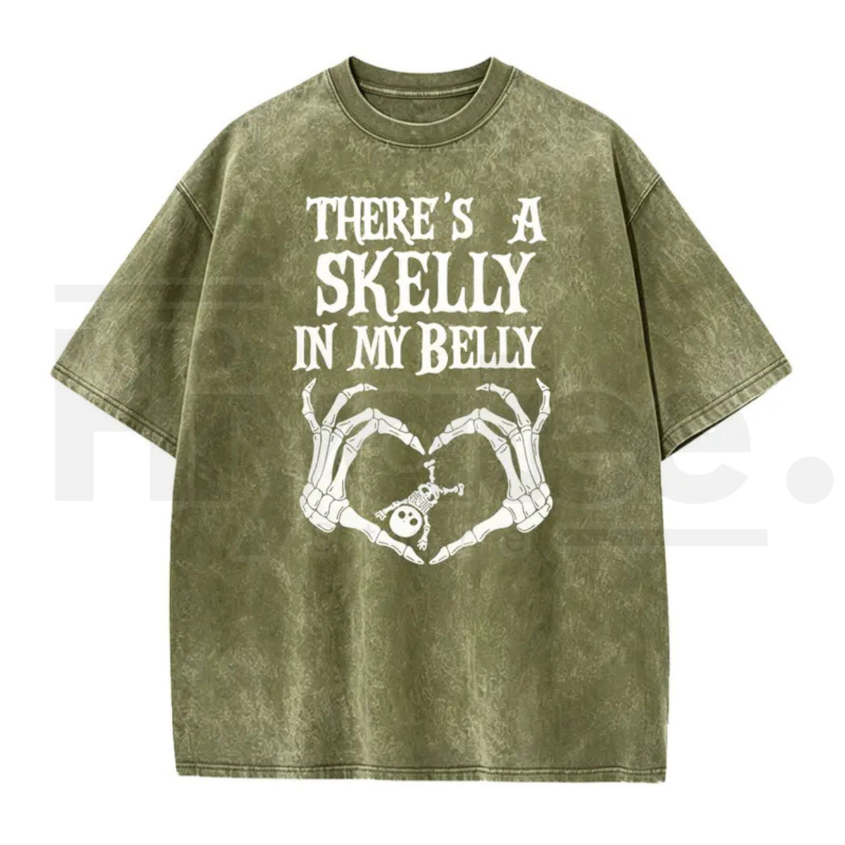 Spooky Mama Pumpkin Baby Reveal Washed Tee