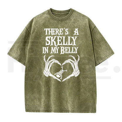 Spooky Mama Pumpkin Baby Reveal Washed Tee