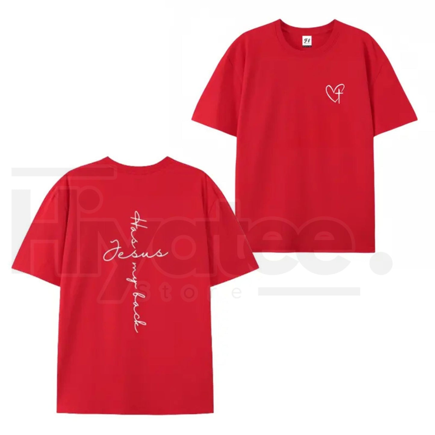 "Jesus Has My Back" Graphic Print Tee – Inspirational Christian Faith T-Shirt