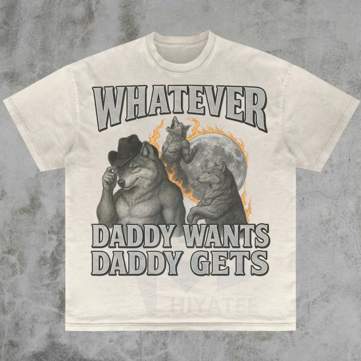 "Daddy Wants" Werewolf Meme Shirt – Funny Gen Z Cringe Tee