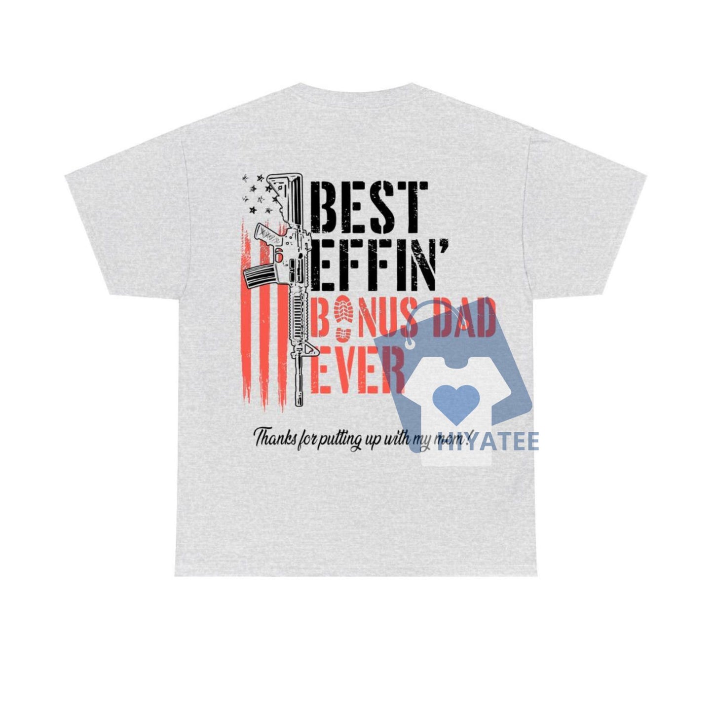 Effin’ Bonus Dad Ever T-Shirt – Funny Vintage Stepdad Tee for Father’s Day