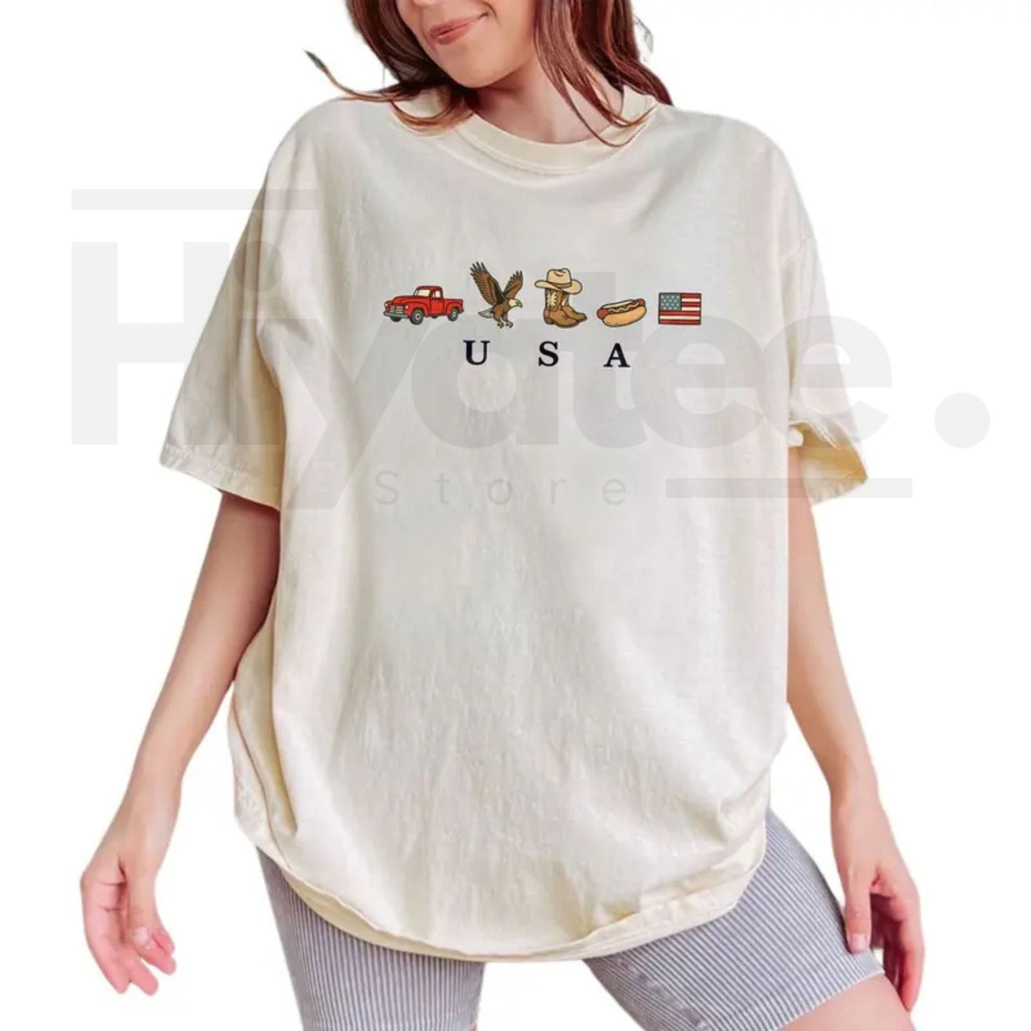 Comfort Colors® ChicCotton USA Icons Shirt – American Flag Western Graphic Tee