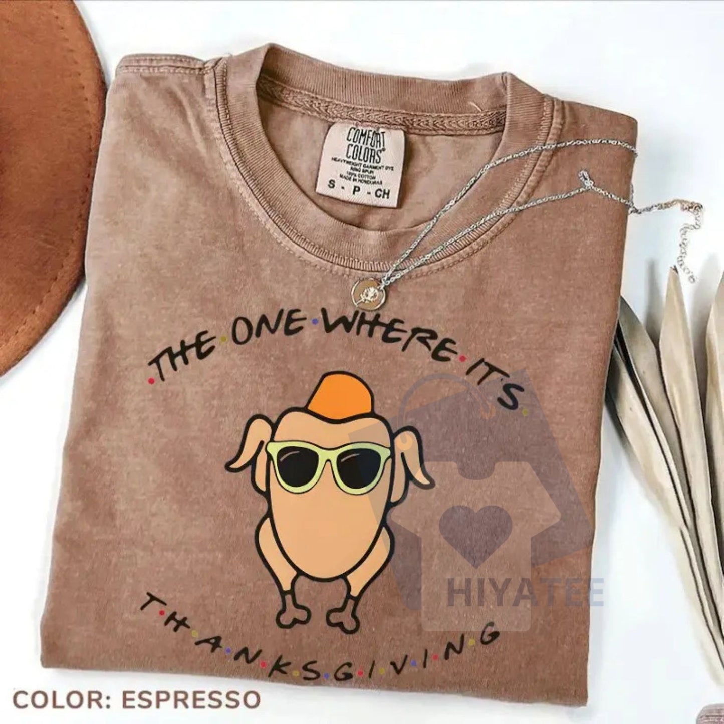 Comfort Colors "The One Where It's Thanksgiving" Shirt – Friends TV Show Turkey Day Tee, Funny Thanksgiving Gift for Women