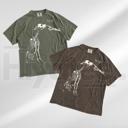Comfort Colors Dog Skeleton Funny Boop Halloween Tee