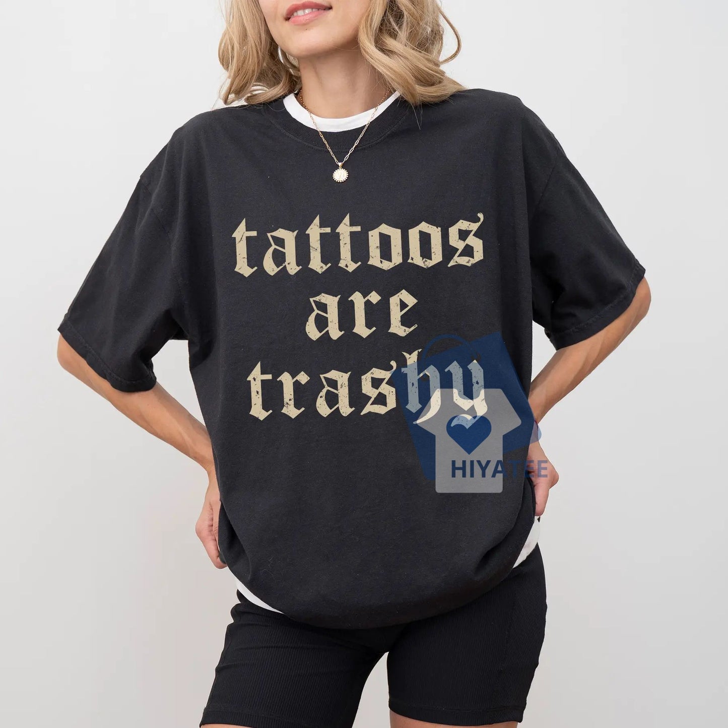 Tattoos Are Trashy Retro Graphic Tee – Funny Tattoo Lover Gift Shirt