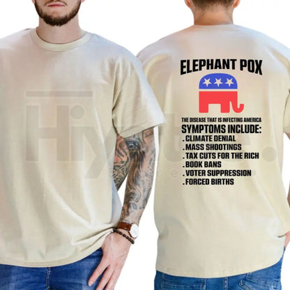 "Elephant Pox" – Funny Political Satire Graphic Top