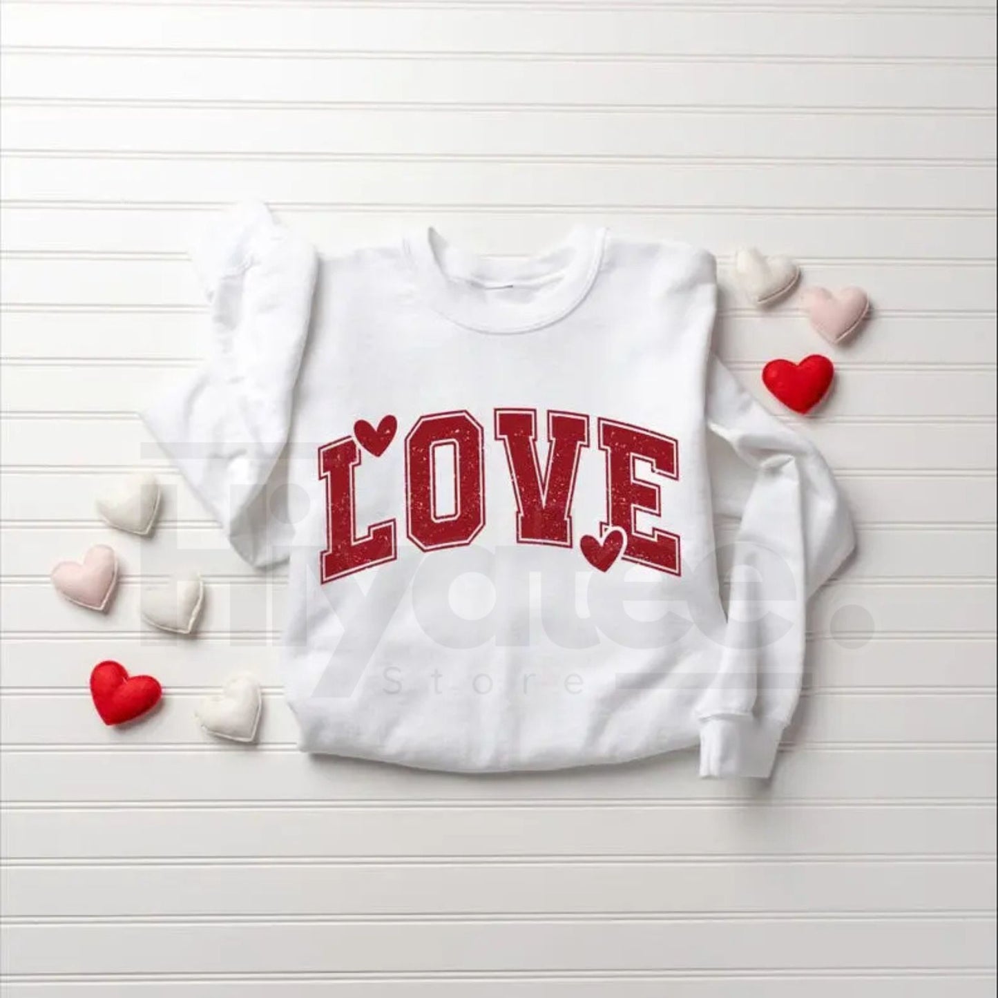 Retro Love Valentines Heart Sweatshirt: Cute Vintage Teacher Valentine Crewneck