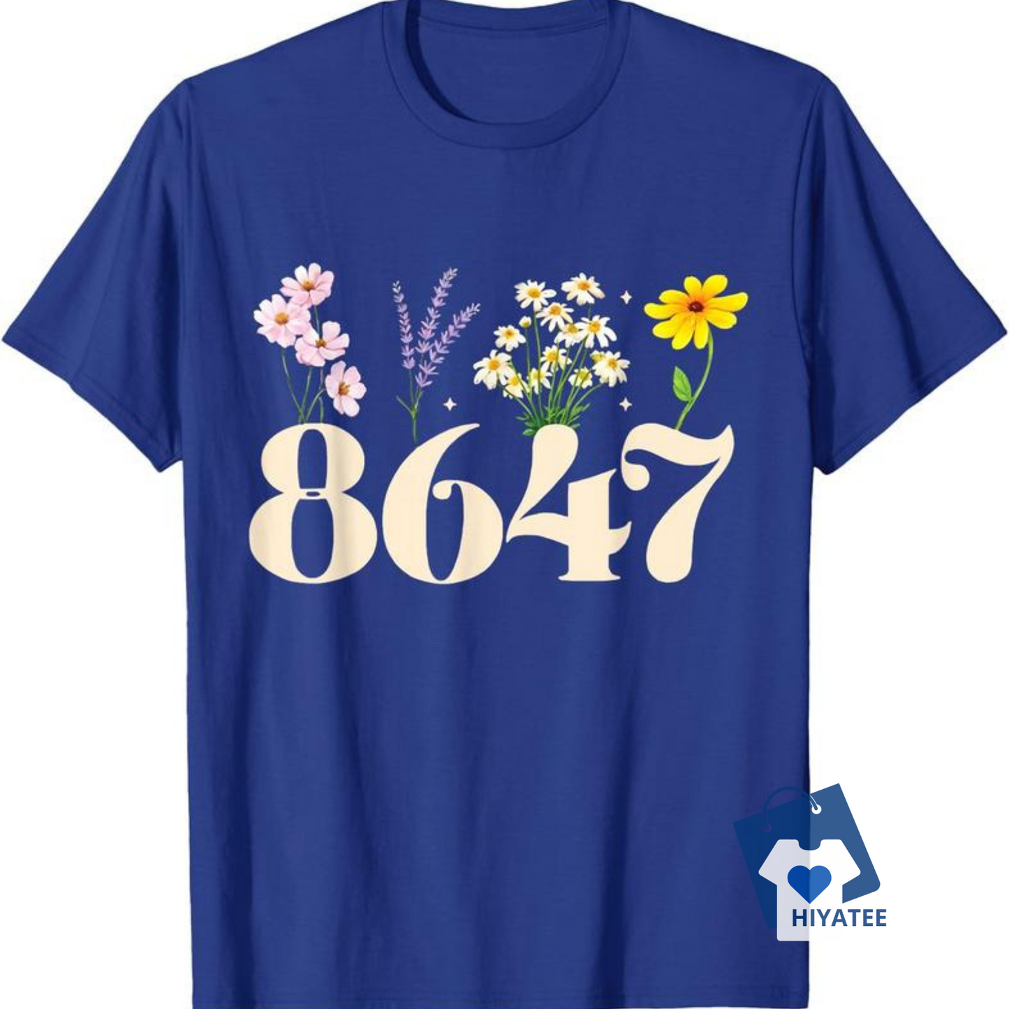 Vintage 86 47 Anti-Trump Flower President T-Shirt – Retro Political Statement Tee