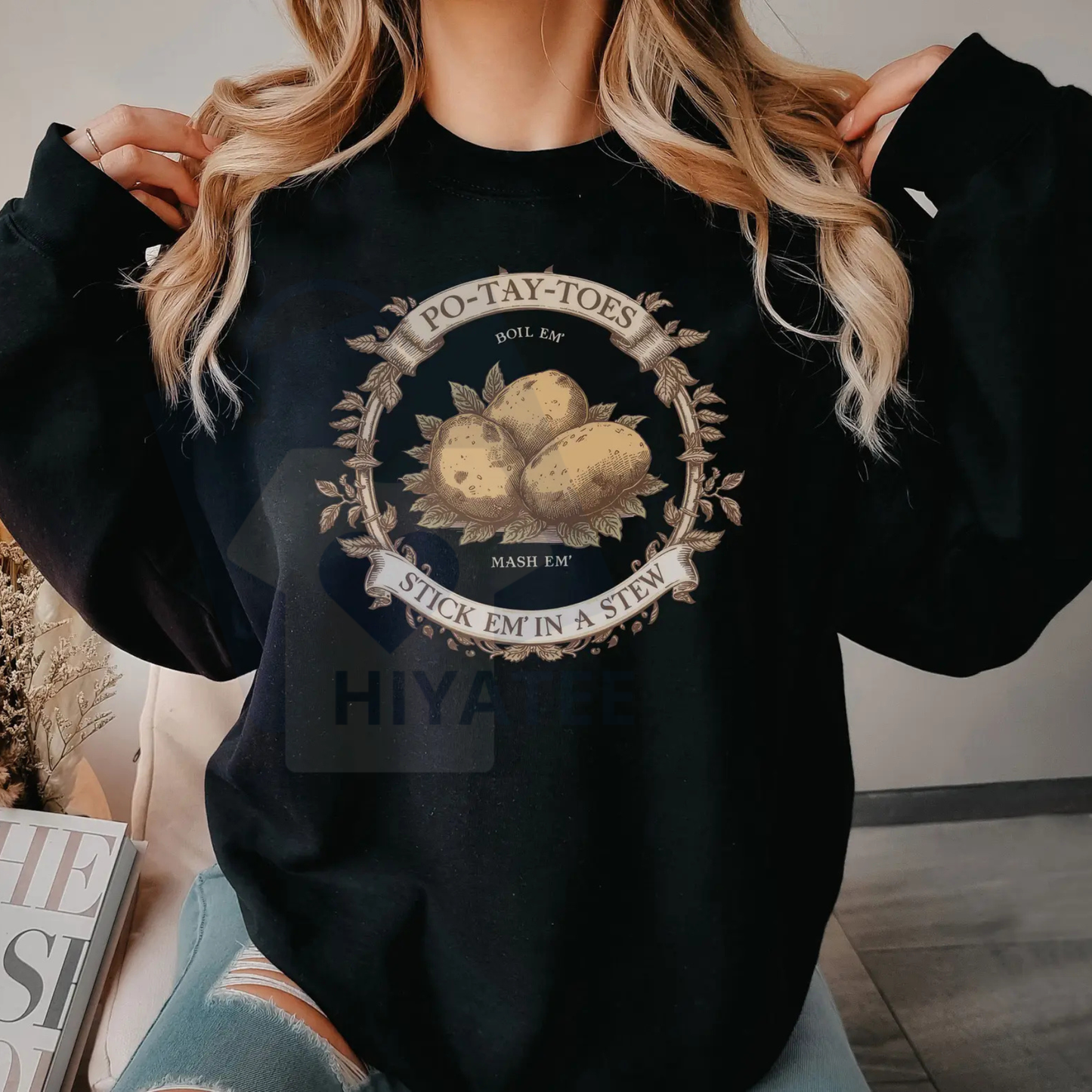 Lord of the Rings Potato Shirt: Funny Hobbit Quote Graphic Tee, Tolkien Movie Lover Gift, Vintage Rustic Unisex Tee