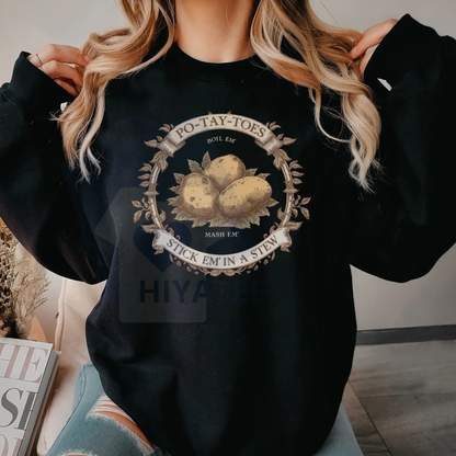 Lord of the Rings Potato Shirt: Funny Hobbit Quote Graphic Tee, Tolkien Movie Lover Gift, Vintage Rustic Unisex Tee