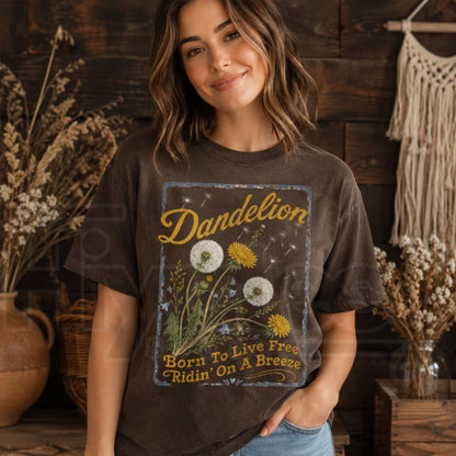 Comfort Colors Dandelion Shirt Country Music Graphic Tee Dandelion Lover Gift