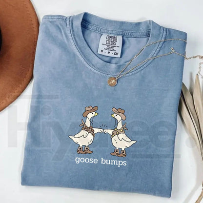 Comfort Colors® Goose Bumps Western T-Shirt – Funny Silly Goose Cowboy Tee
