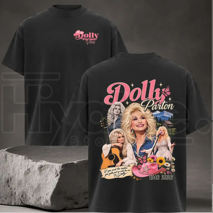 Vintage Dolly Parton Graphic Tee – 80s Country Music Run Merch Casual Oversized Shirt