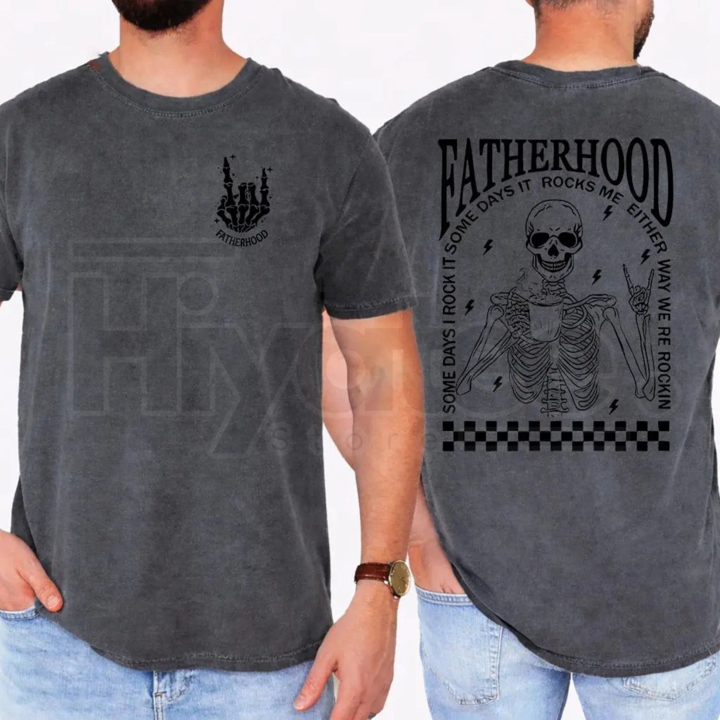 Comfort Colors® Fatherhood Shirt – Funny Skeleton Cool Dad Club Tee