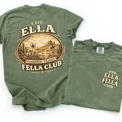 Comfort Colors® Ella Fella Club Texas Western Graphic Tee – Cowboy Rodeo Desert Shirt