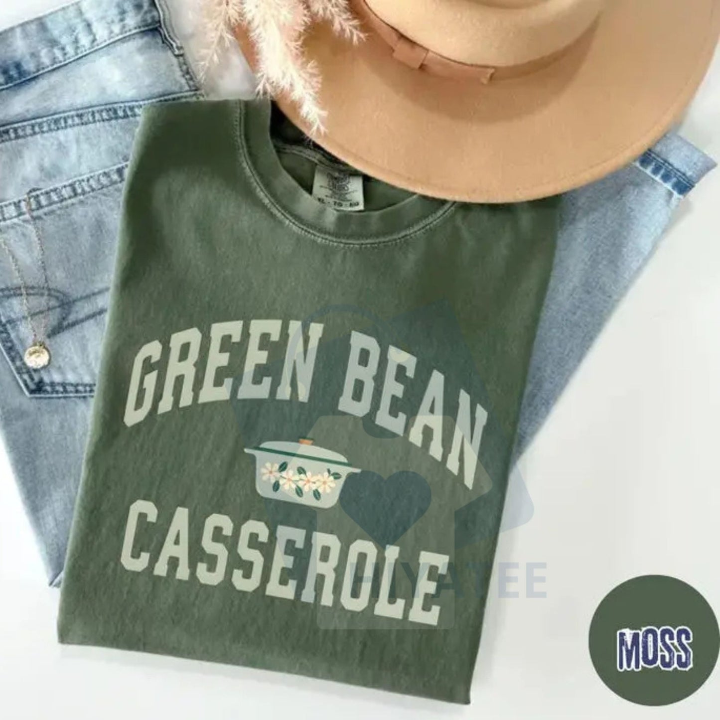 Comfort Colors Green Bean Casserole Shirt – Funny Thanksgiving T-Shirt, Holiday Cooking Humor Tee, Turkey Day Outfit