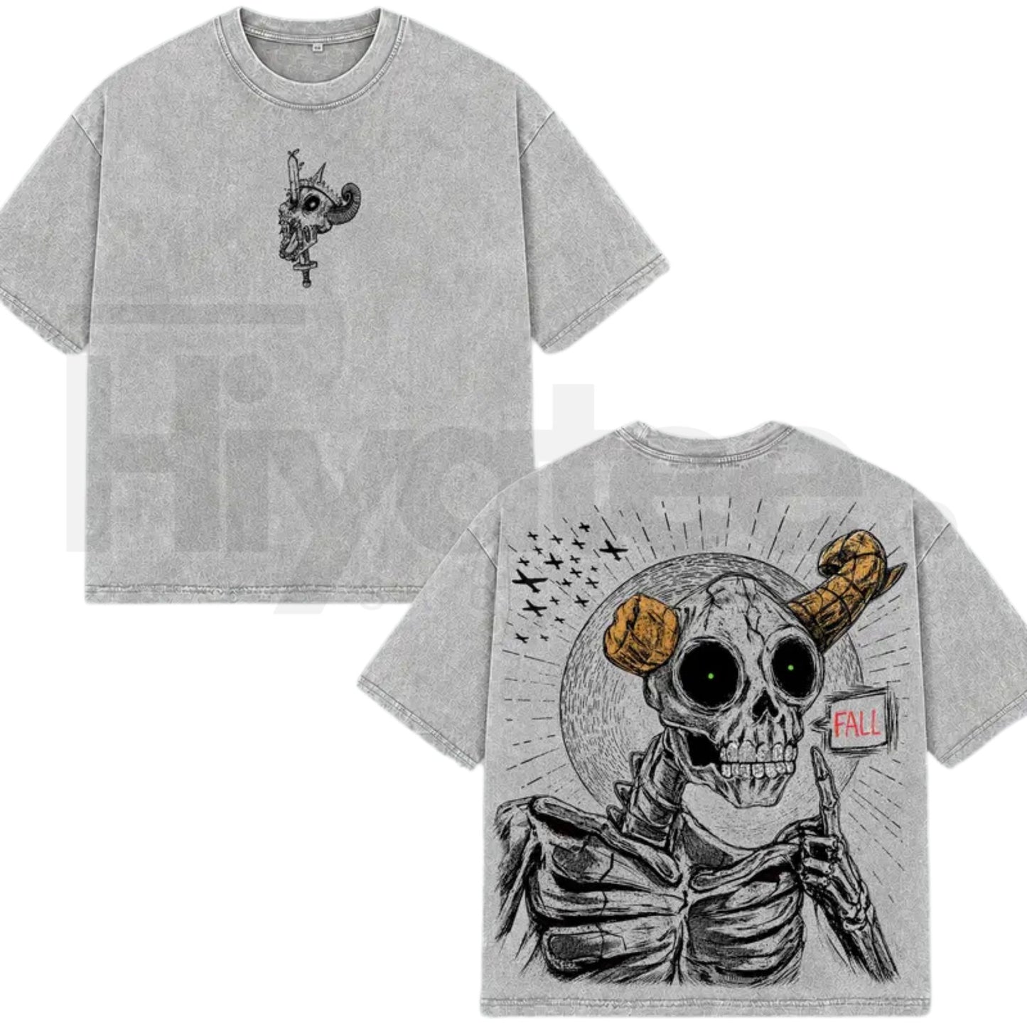 The Lich Adventure Time Double Printed Vintage T-Shirt – Dark Fantasy Graphic Oversized Tee