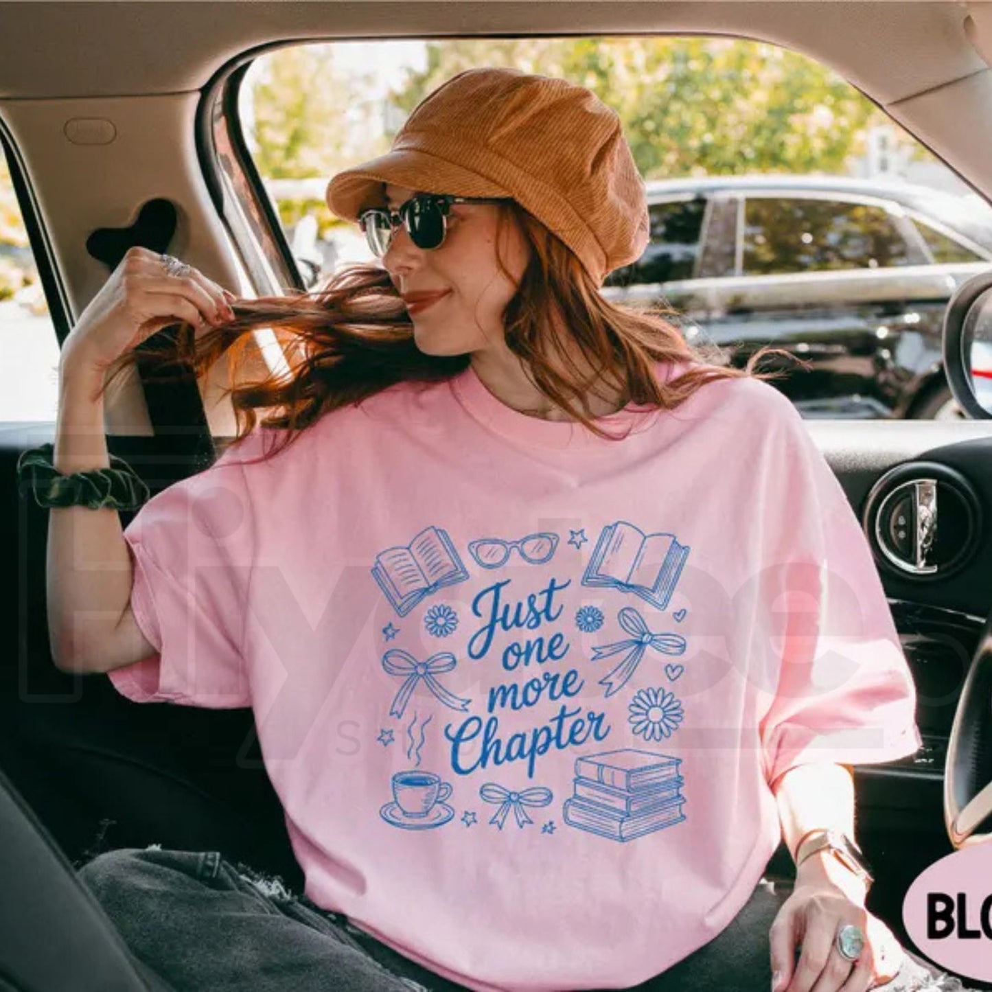 Comfort Colors Just One More Chapter Shirt Books and Coffee Reader Tee