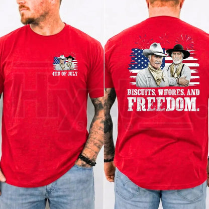 Biscuits And Whores T-Shirt – Funny Lonesome Dove Western Movie 4th Of July Tee