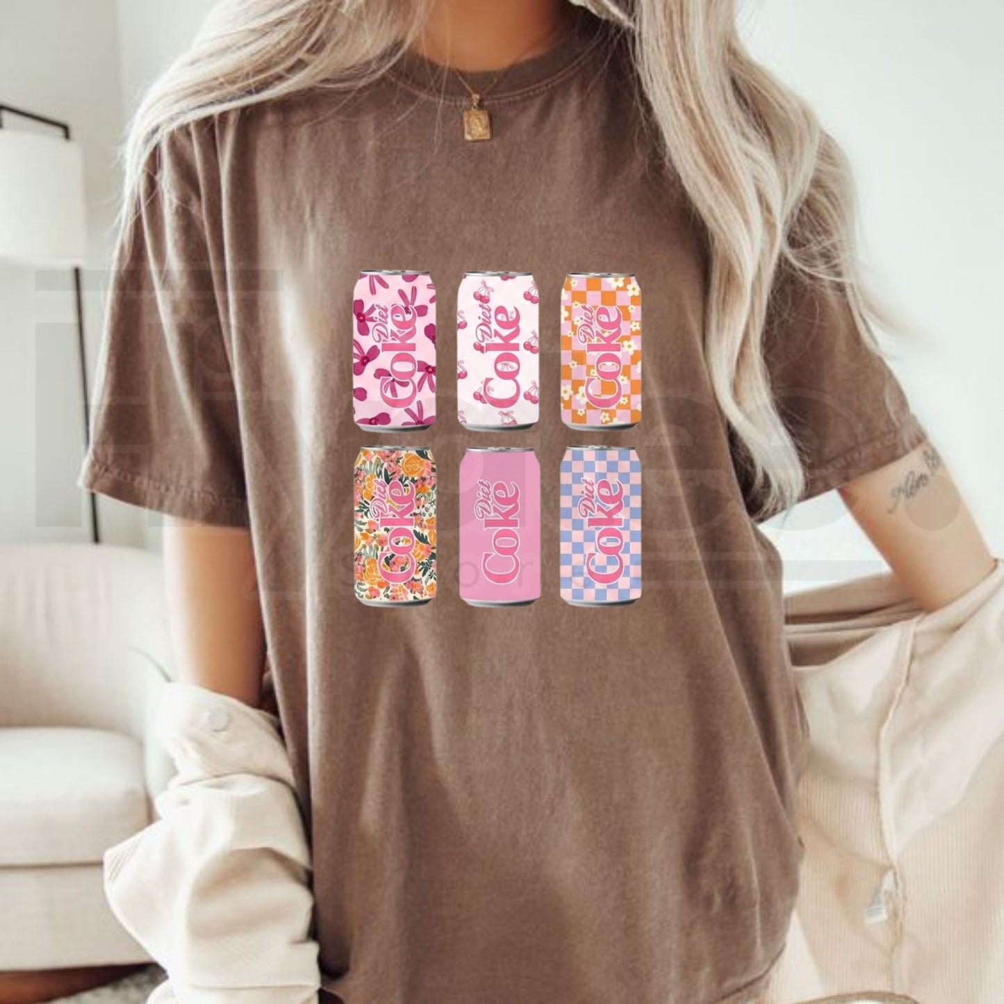 Women's Diet Soda Graphic Top – Retro Summer Casual Tee