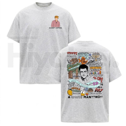 Schmidt Happens Quote T-Shirt – New Girl TV Show Vintage Graphic Tee