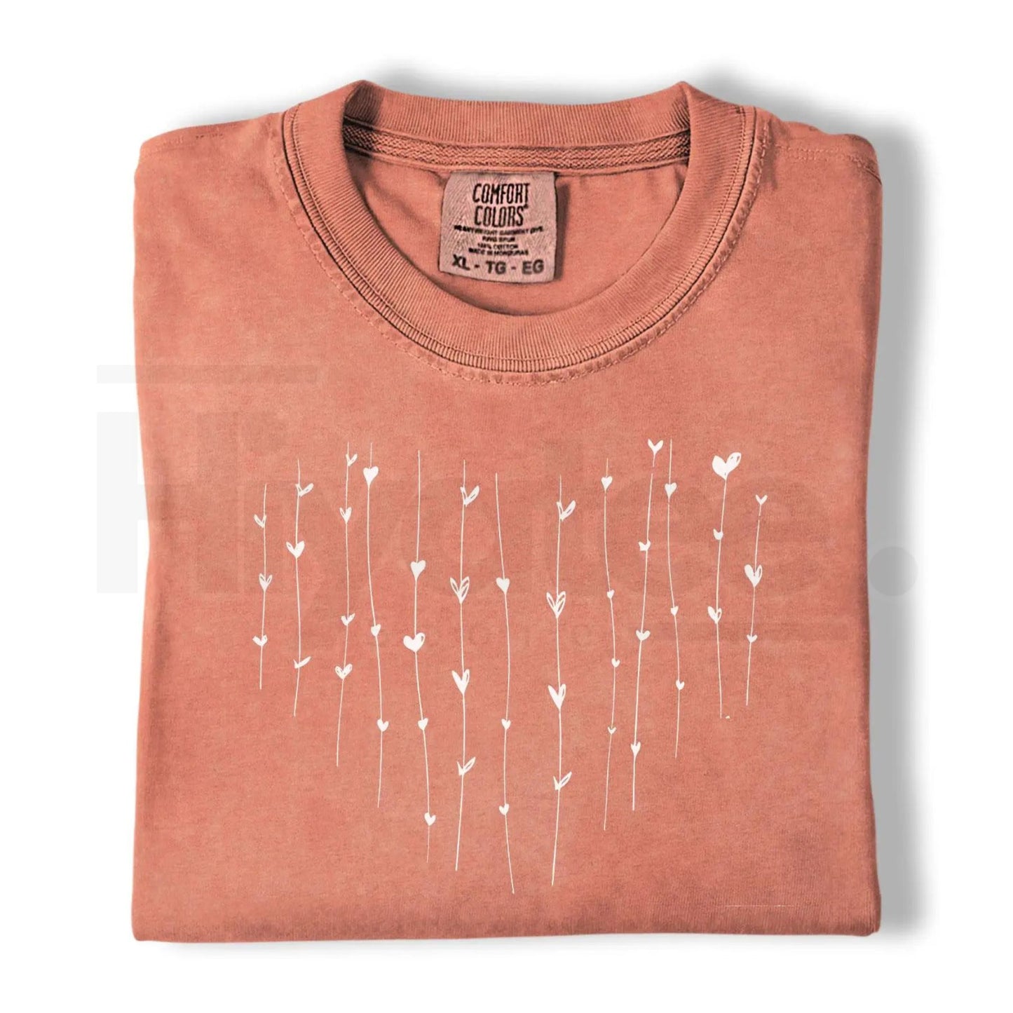 Comfort Colors® Minimalist Heart Shirt – Simple Valentine Graphic Tee, Aesthetic Love Line Art T-Shirt