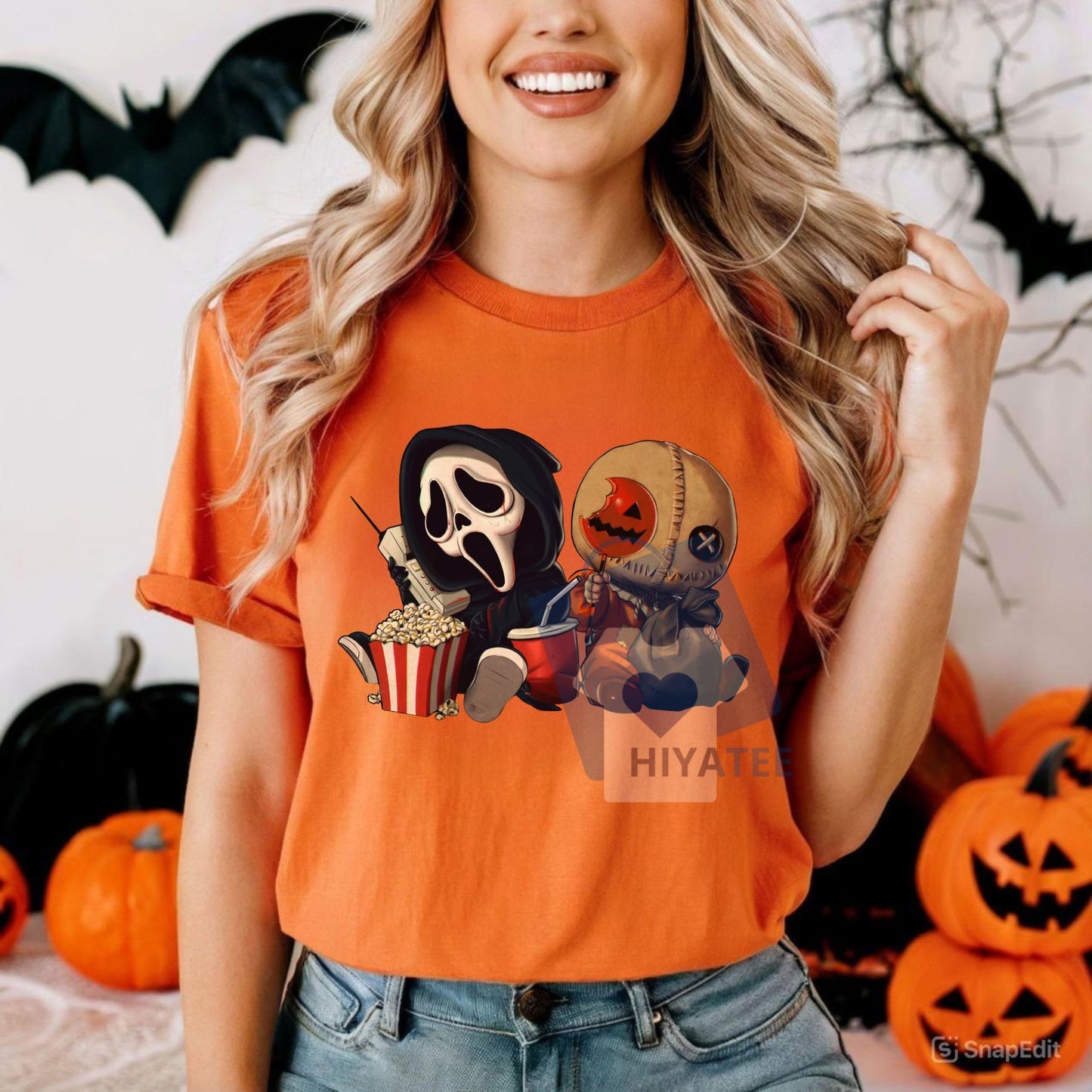 Mini Halloween Popcorn T-Shirt – Cute & Festive Unisex Tee