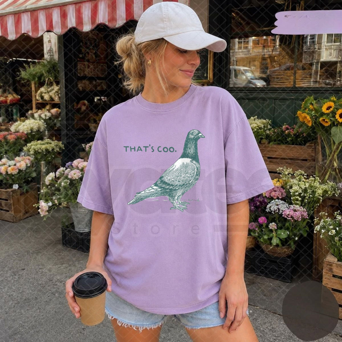 Comfort Colors That's Coo Pigeon T-Shirt – Funny Bird Lover Graphic Tee