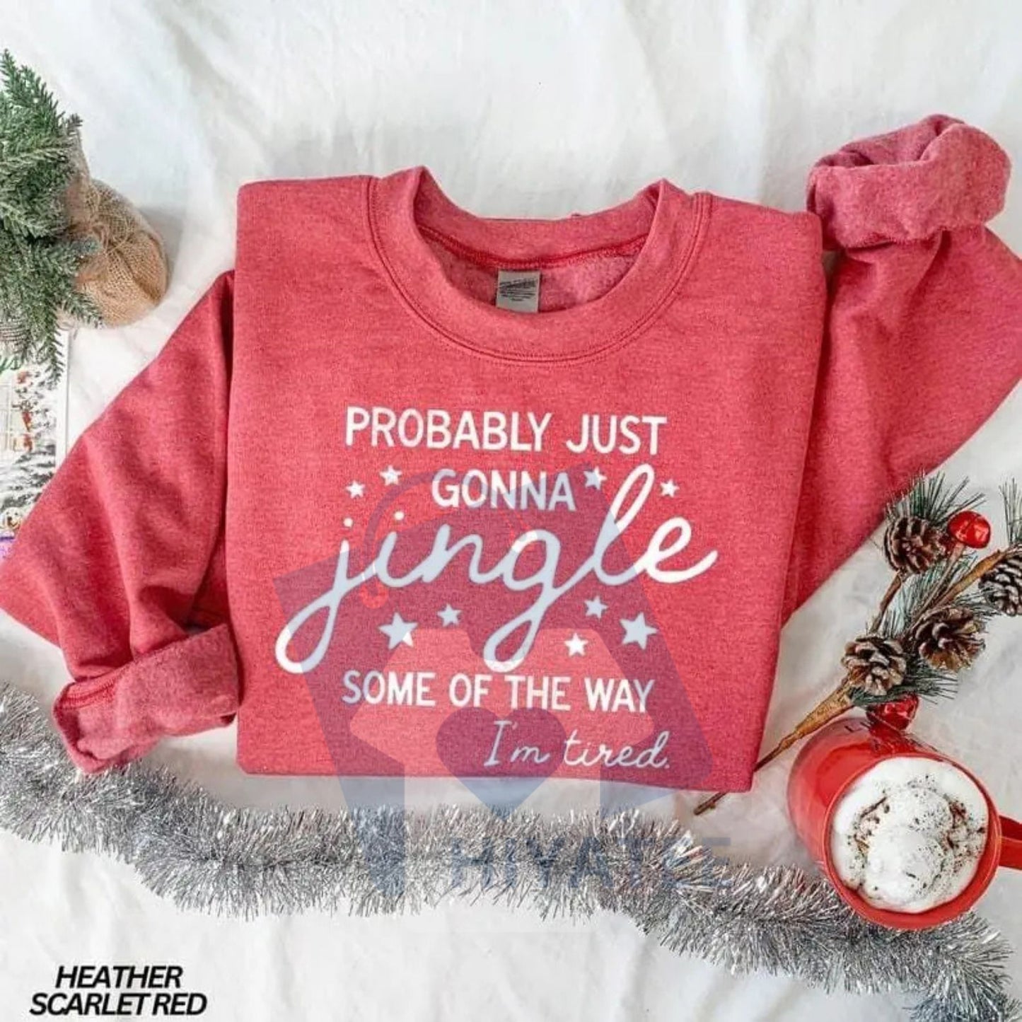 Funny Christmas Sweatshirt: "Jingle Some Of The Way I'm Tired" Shirt, Funny Holiday Sweatshirt, Merry Xmas Tee