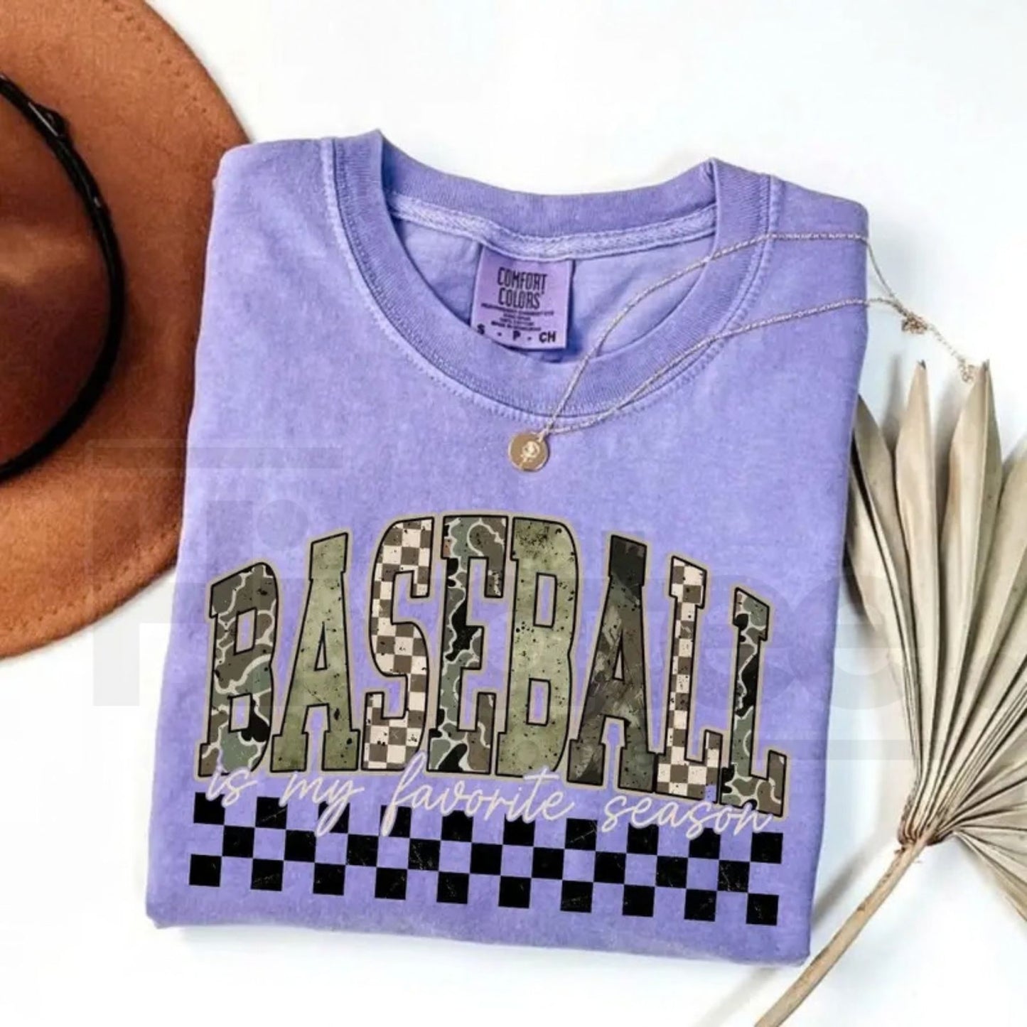 Comfort Colors® Camo Baseball Mama Vintage T-Shirt – Coquette Bow Military Camouflage Sports Tee, Game Day Baseball Mom Shirt